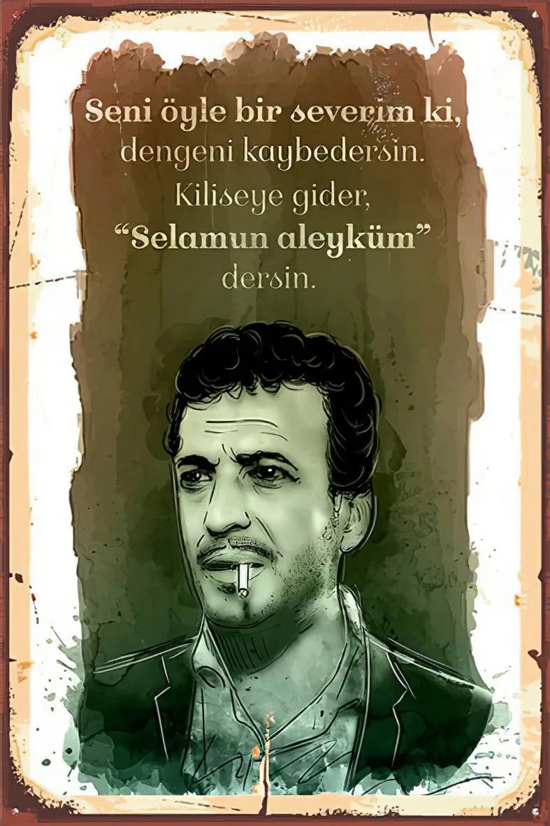 Turist Ömer Retro Ahşap Poster No:204