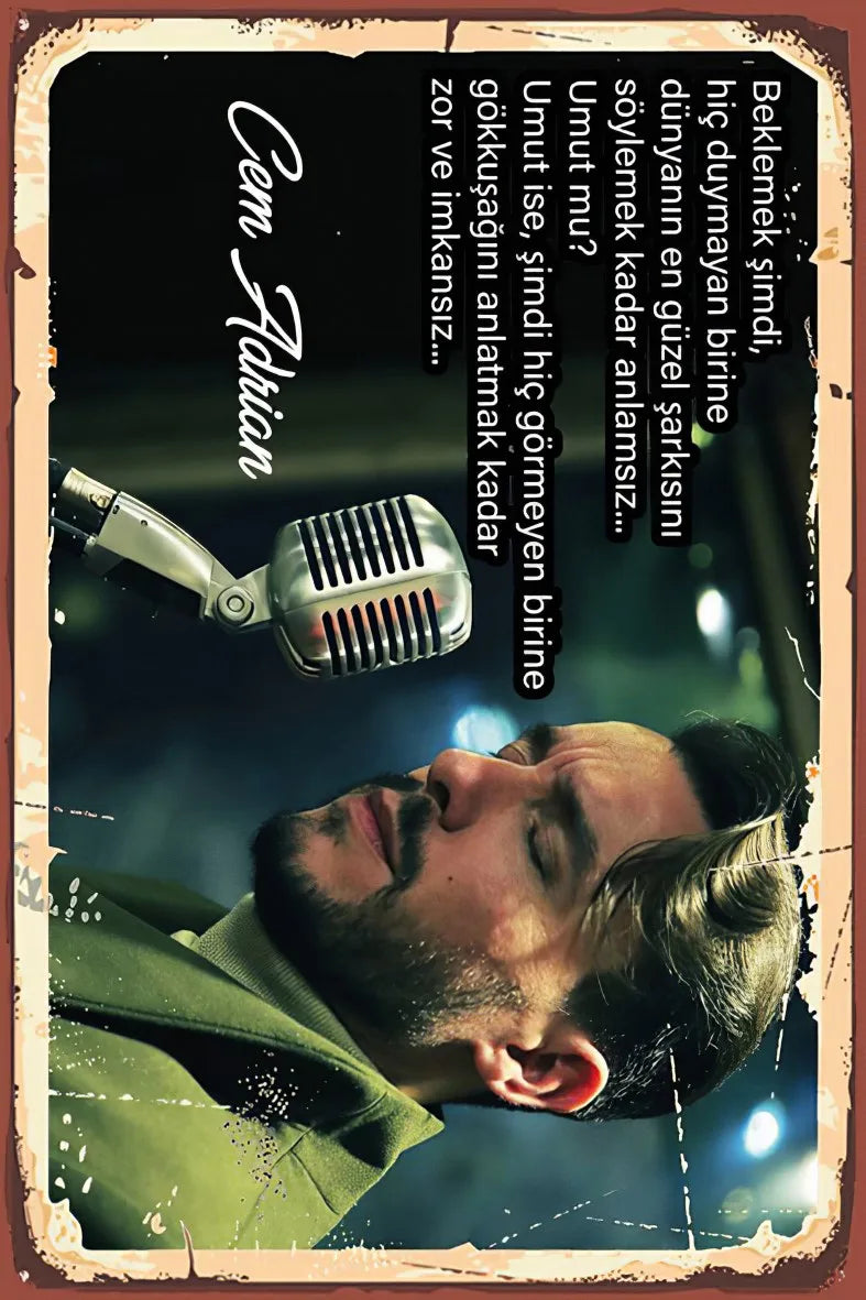 Cem Adrian Ahşap Poster No:355