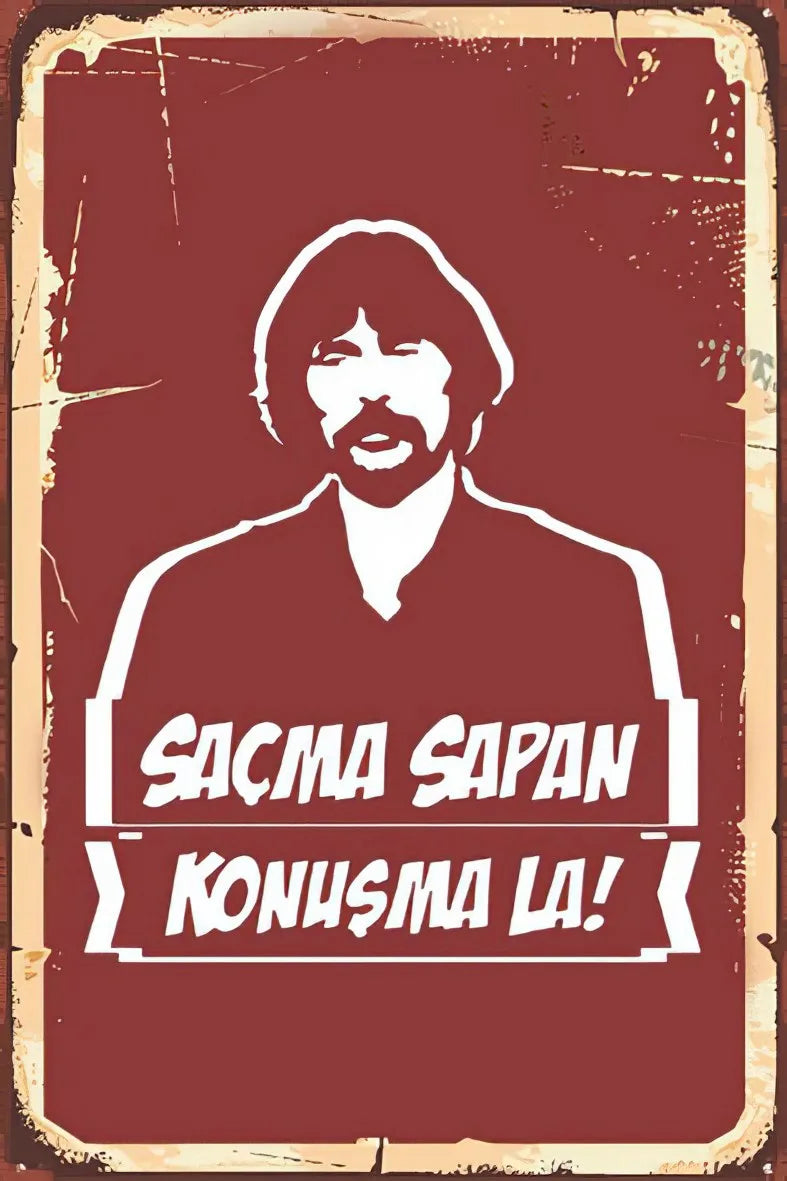 Saçma Sapan Konuşma La Retro Ahşap Poster No: 36