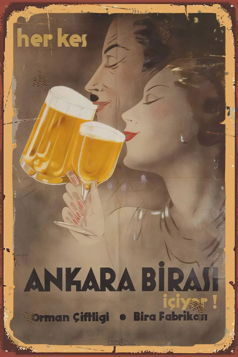 Alkol Temalı Ahşap Poster No:760