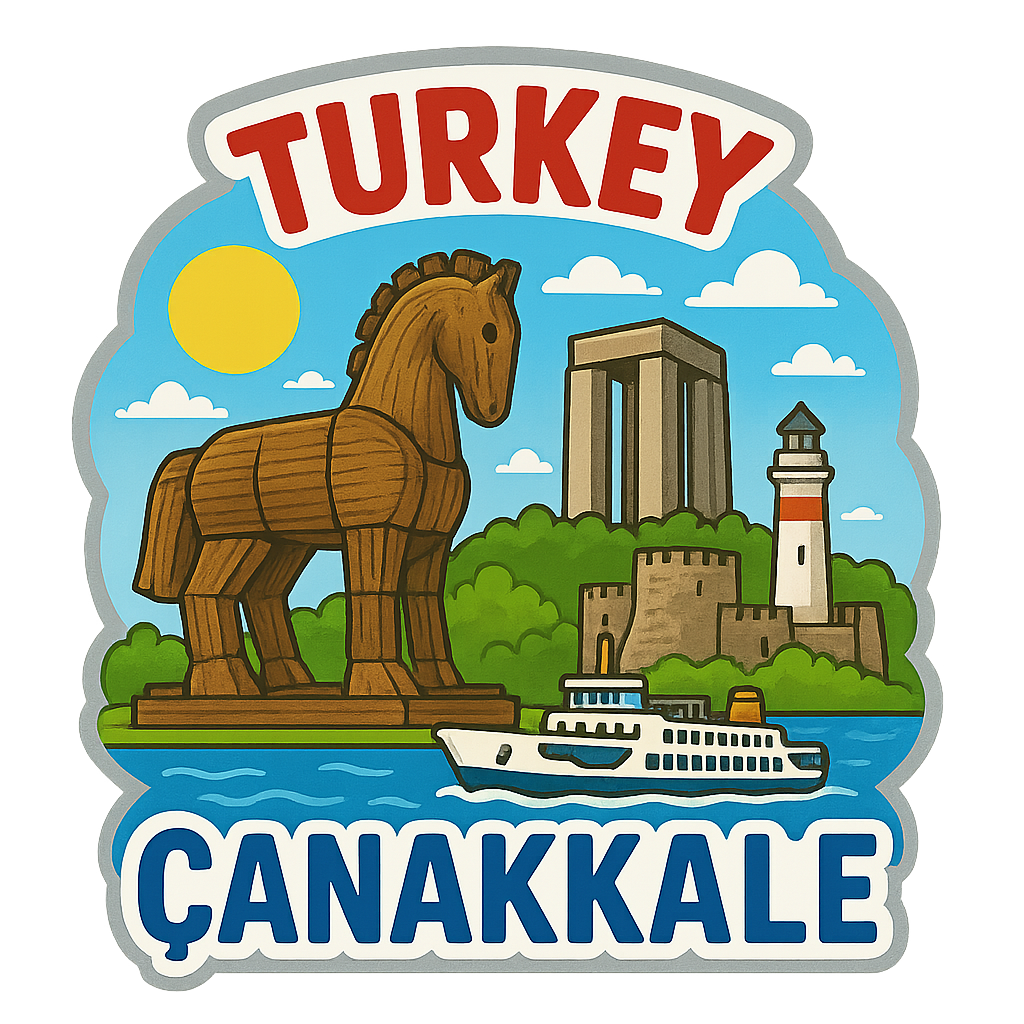 Çanakkale Ahşap Magnet – Toptan UV Baskılı Retro Hediyelik Magnet