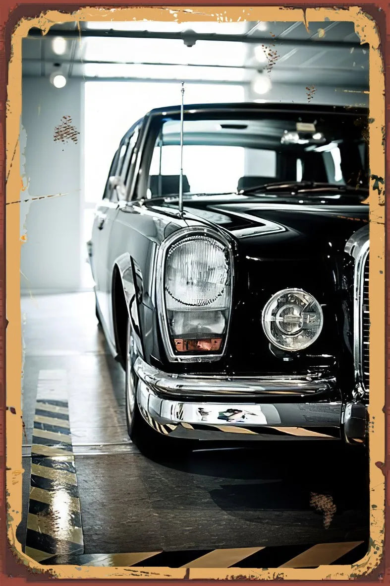 Klasik Araç Retro Ahşap Poster No:974