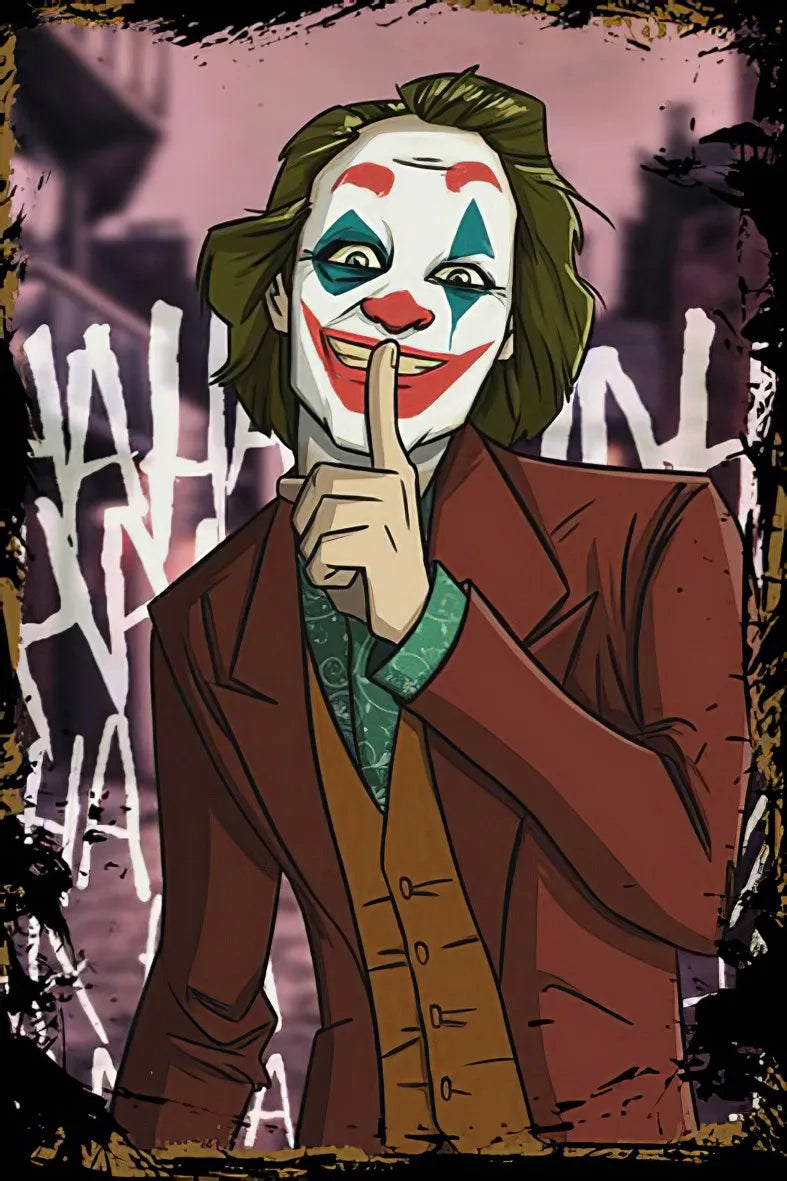 Joker Retro Ahşap Poster No:220