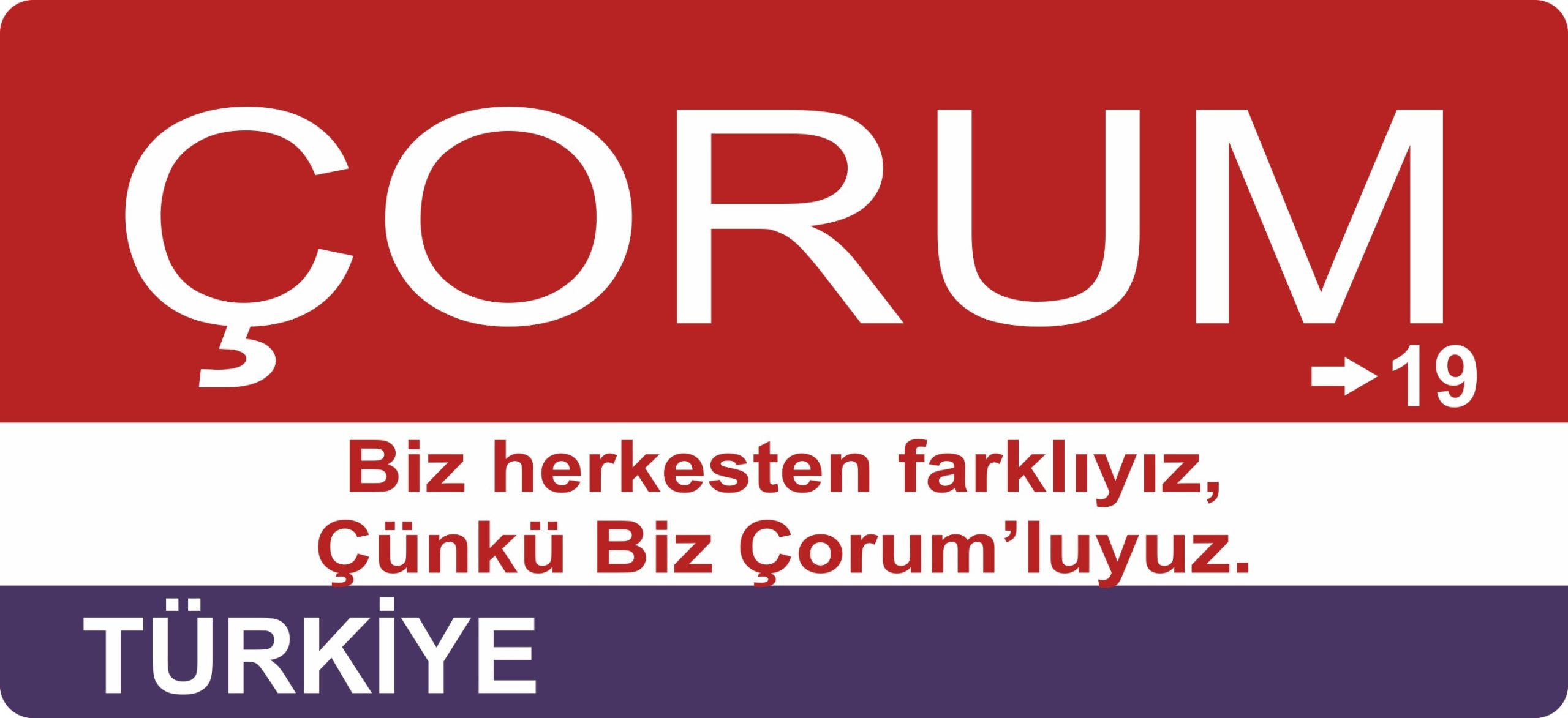Çorum Sokak Tabelası Ahşap Poster 11x24cm