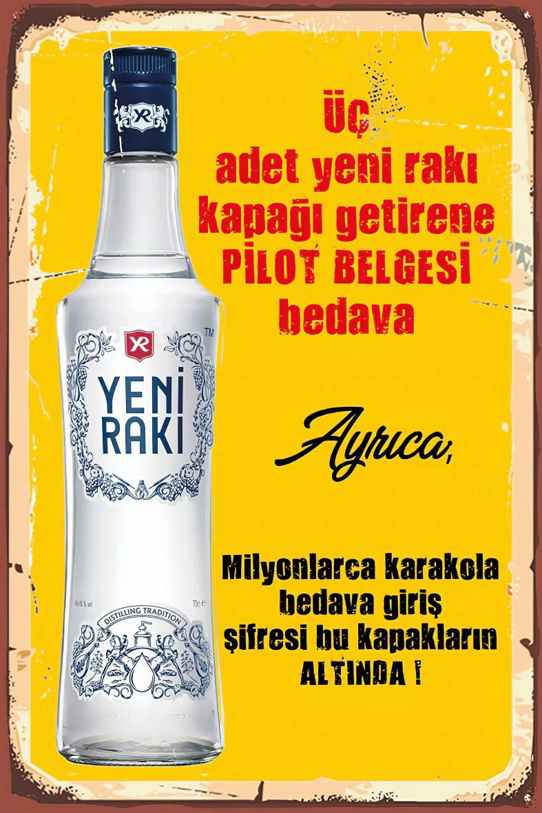 Alkol Temalı Retro Ahşap Poster No:432