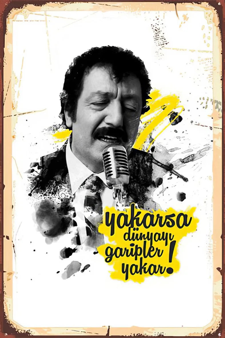 Müslüm Gürses Retro Ahşap Poster No:50