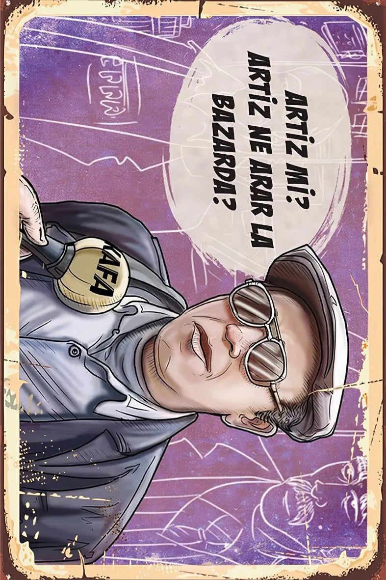 Artiz Mi Retro Ahşap Poster No:428