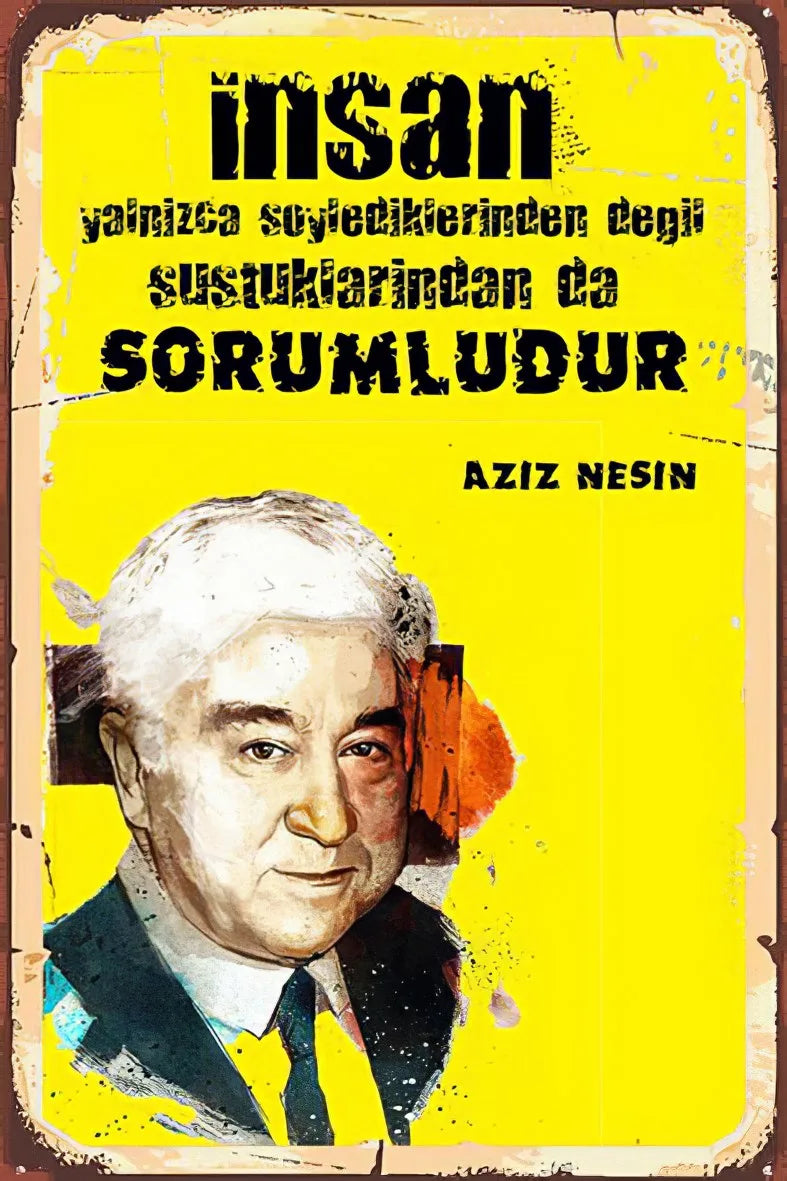 Aziz Nesin Retro Poster No:185