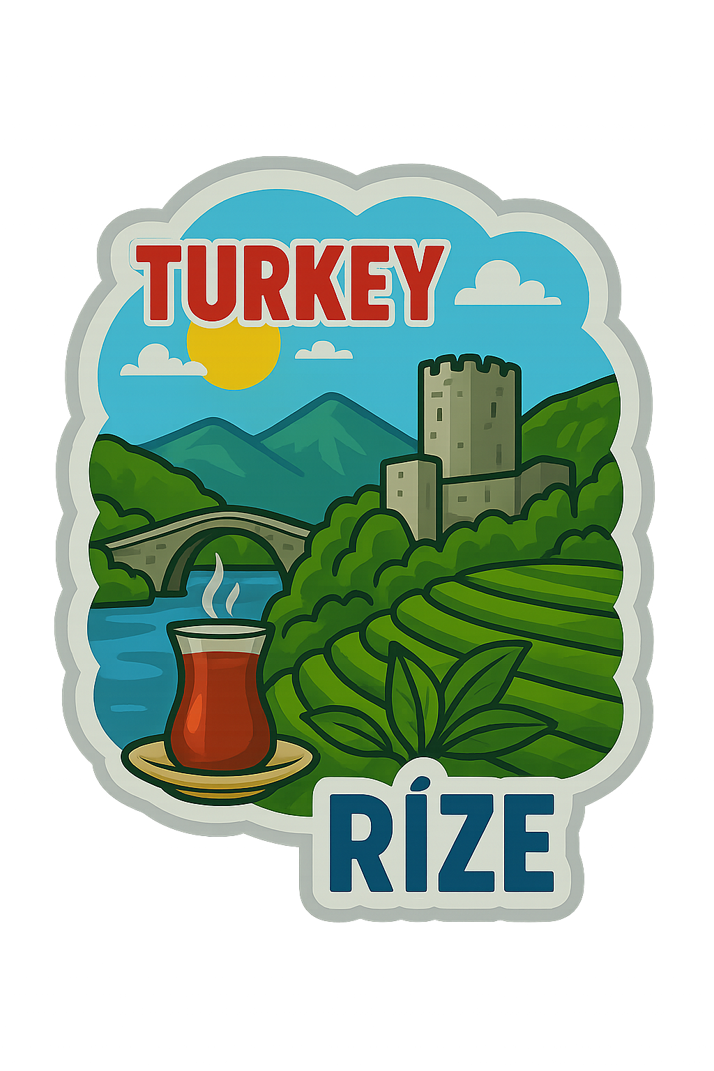 Frankfurt Wooden Magnet – Wholesale UV Printed Retro Gift Magnet