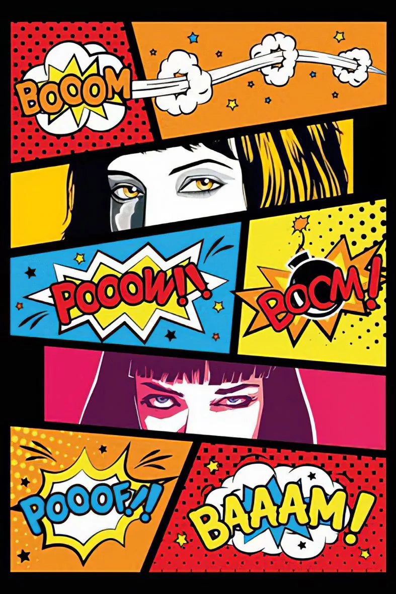 Pop Art Retro Ahşap Poster No:258