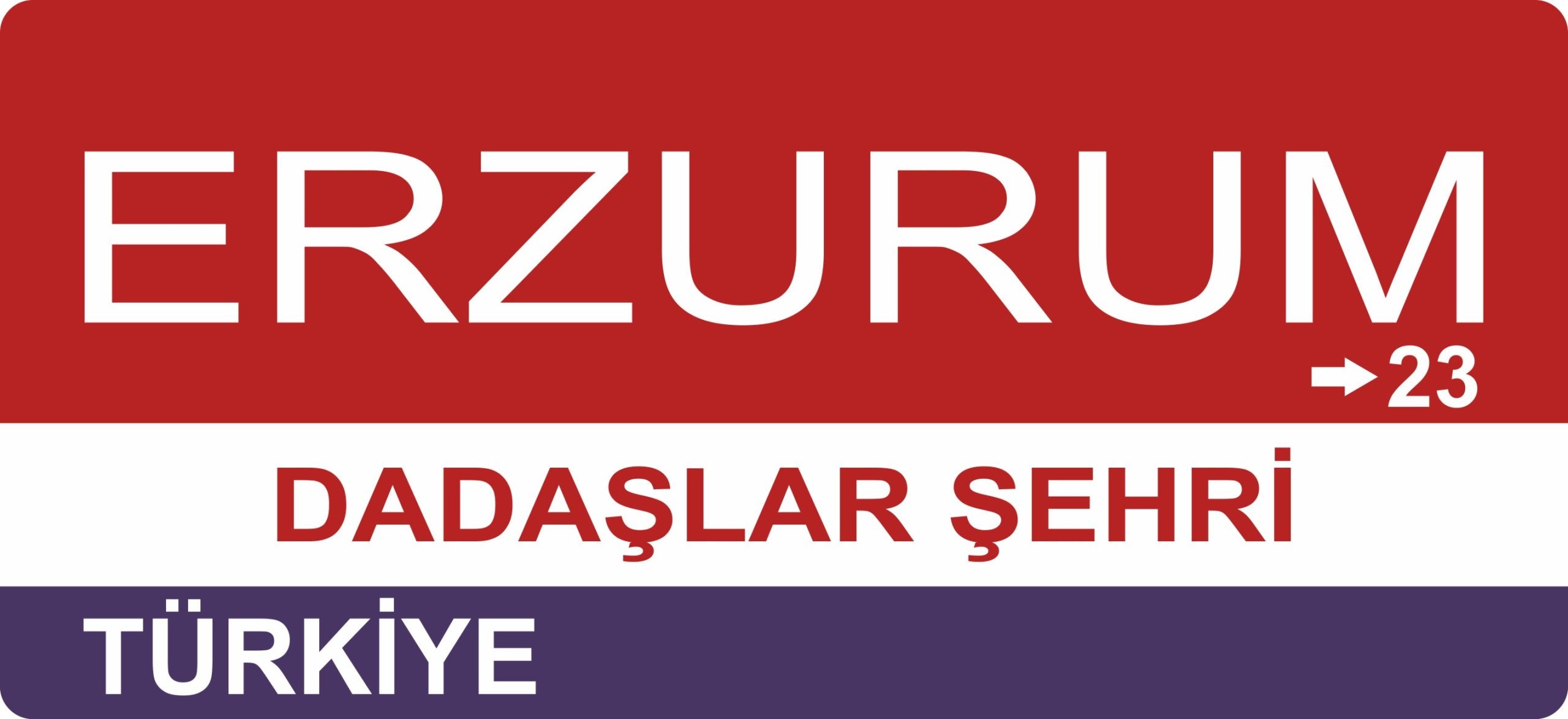 Erzurum Sokak Tabelası Ahşap Poster 11x24cm