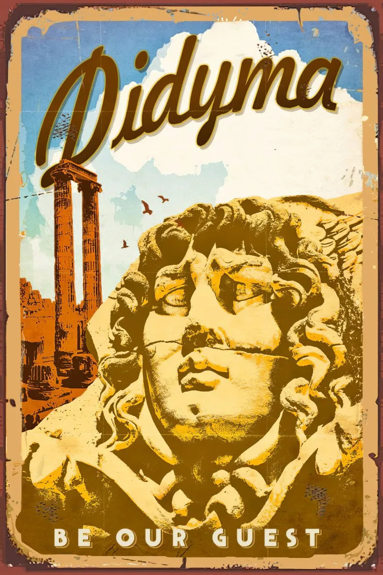 Didyma Retro Ahşap Poster No:700