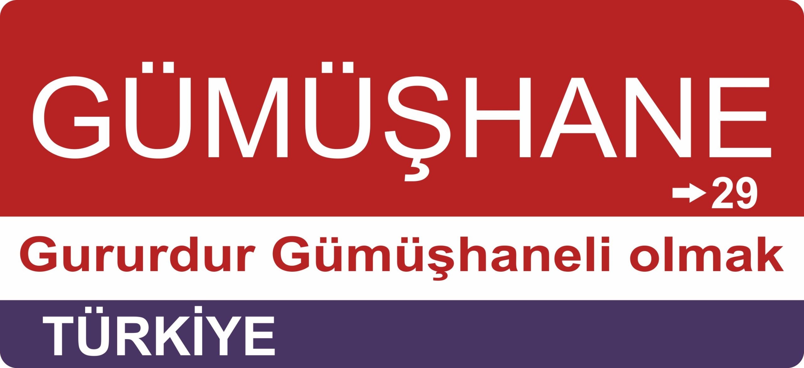 Gümüşhane Sokak Tabelası Ahşap Poster 11x24cm