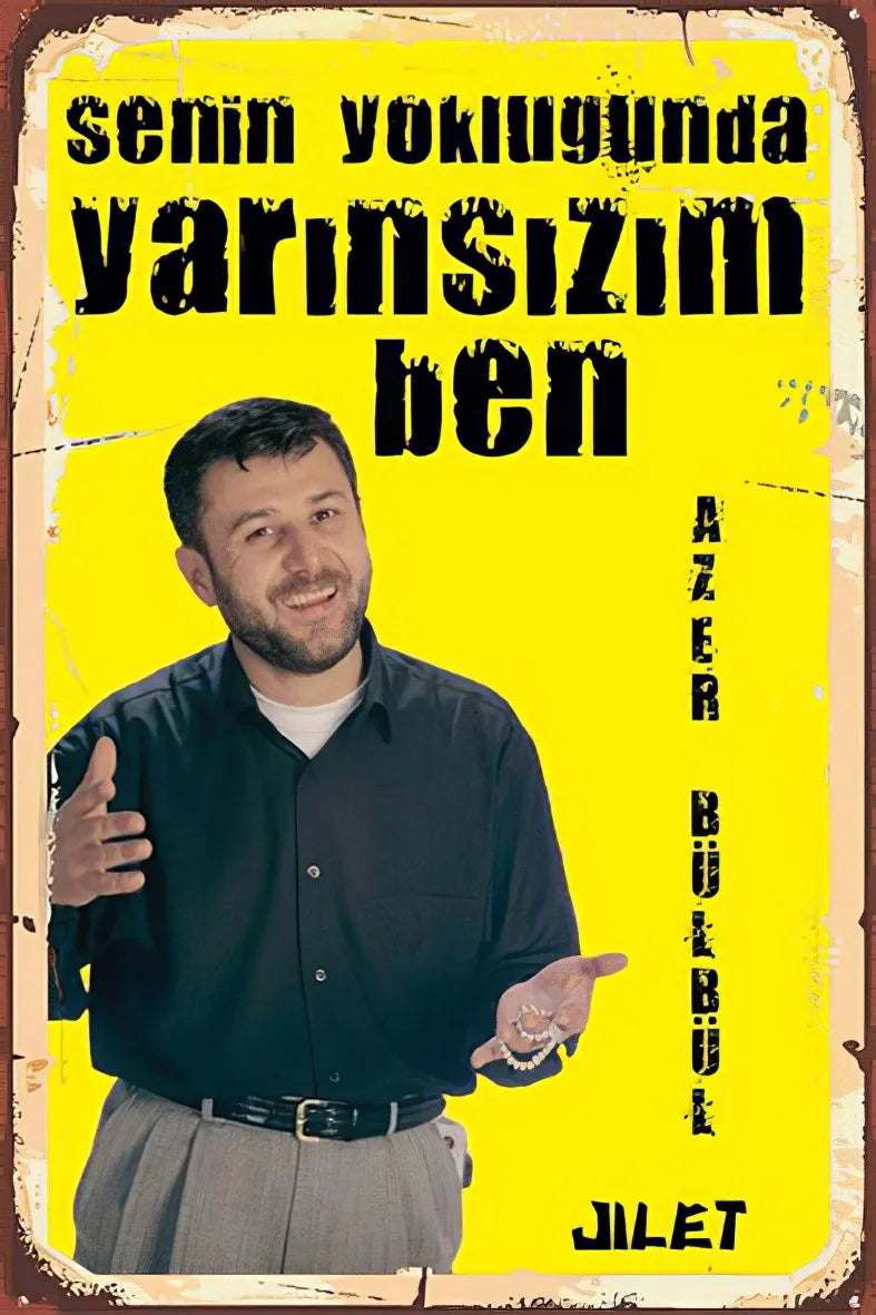 Azer Bülbül Retro Ahşap Poster No:94