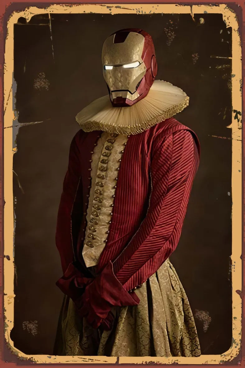 Iron Man Retro Ahşap Poster No:923