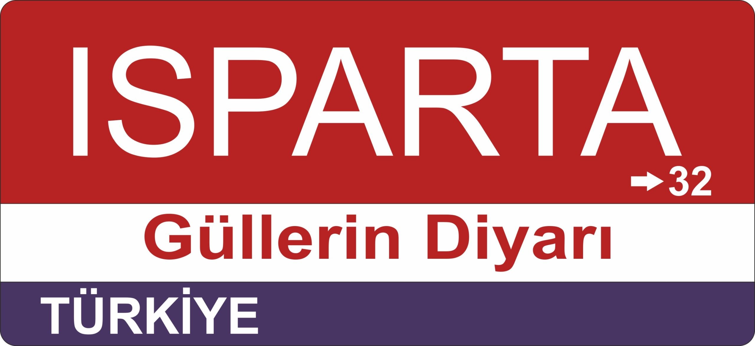 Isparta Sokak Tabelası Ahşap Poster 11x24cm