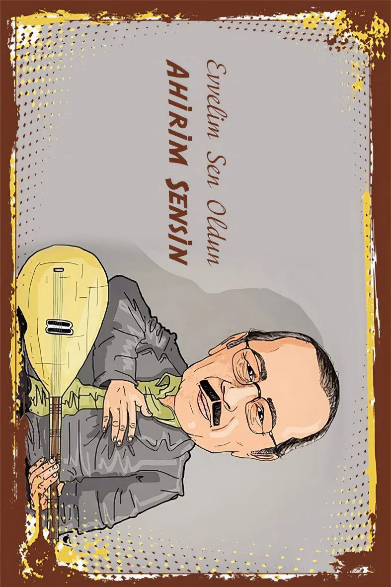 Neşet Ertaş Ahşap Poster No:368