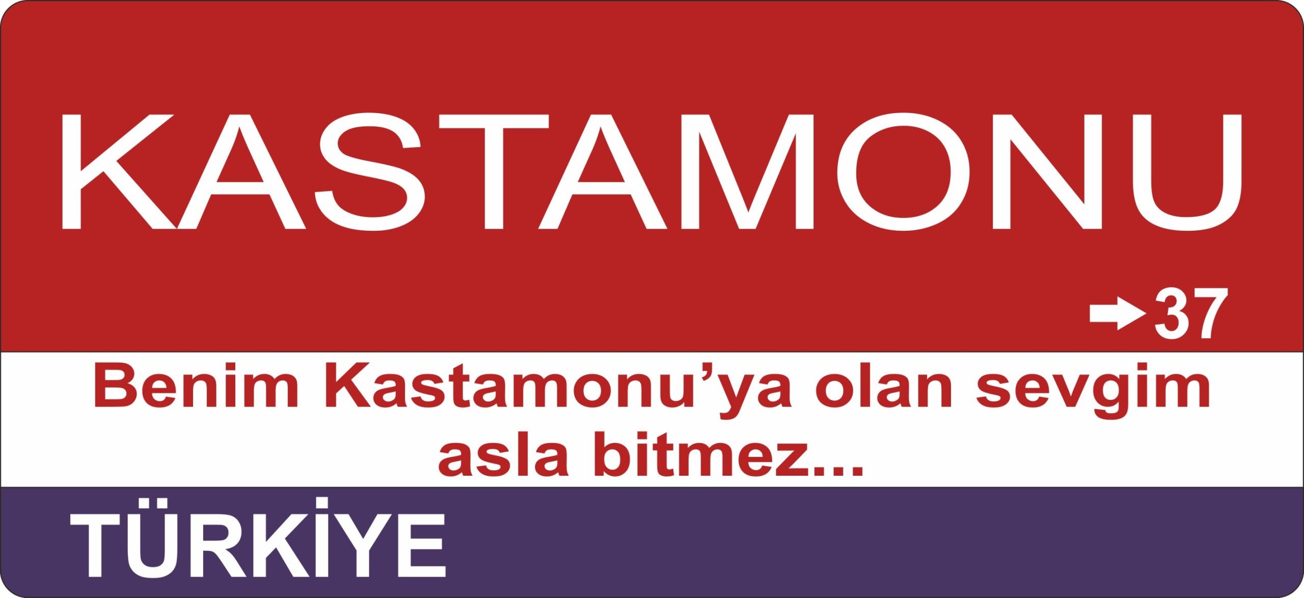 Kastamonu Sokak Tabelası Ahşap Poster 11x24cm