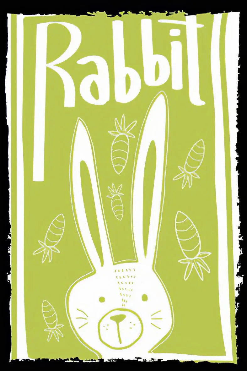 Rabbit Tavşan Retro Ahşap Poster No: 41