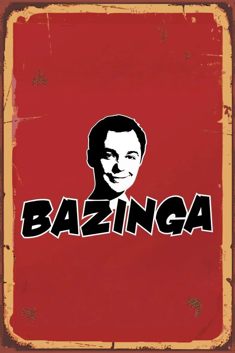 Bazinga Retro Ahşap Poster No:850