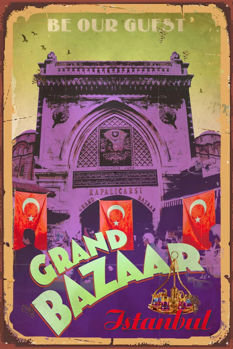 Grand Bazaar Retro Ahşap Poster No:712