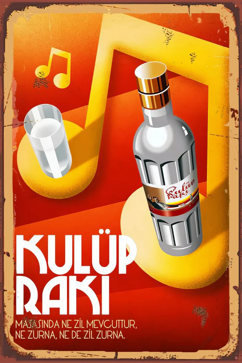 Alkol Temalı Ahşap Poster No:763