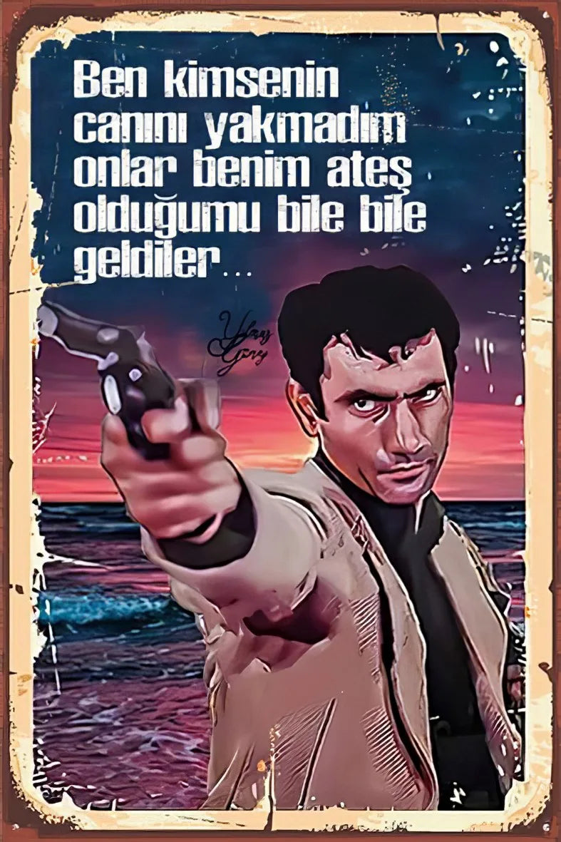Yılmaz Güney Retro Ahşap Poster No:217