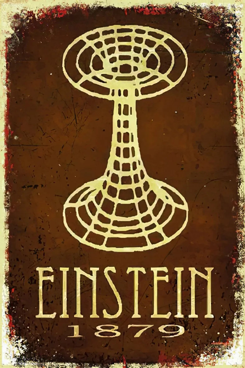Einstein Retro Ahşap Poster No:297