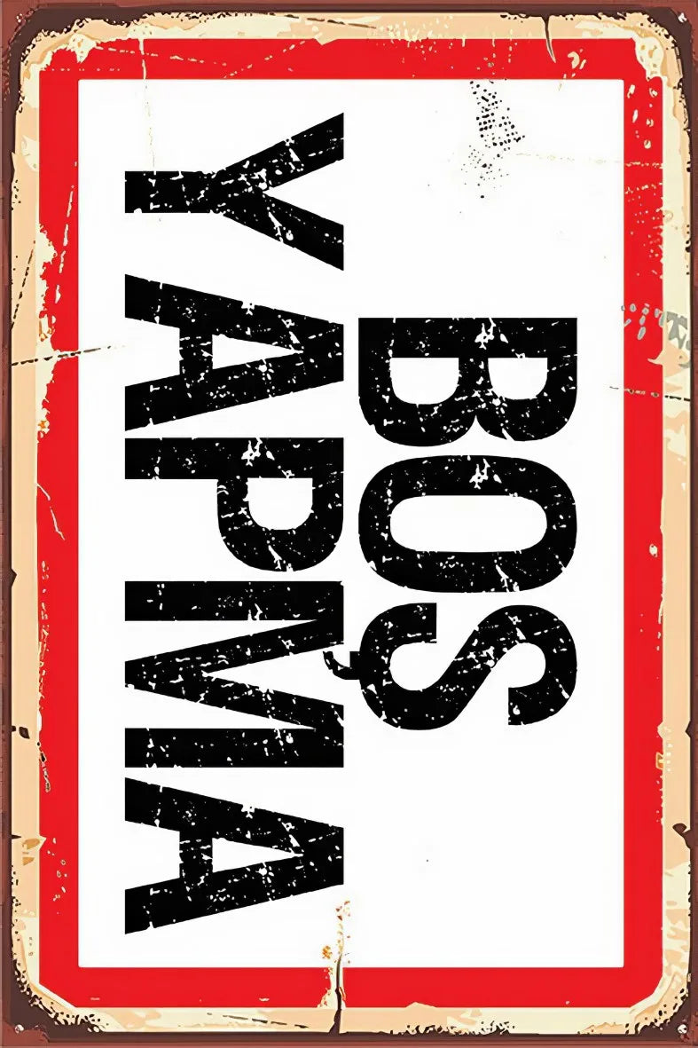 Boş Yapma  Retro Ahşap Poster No:337