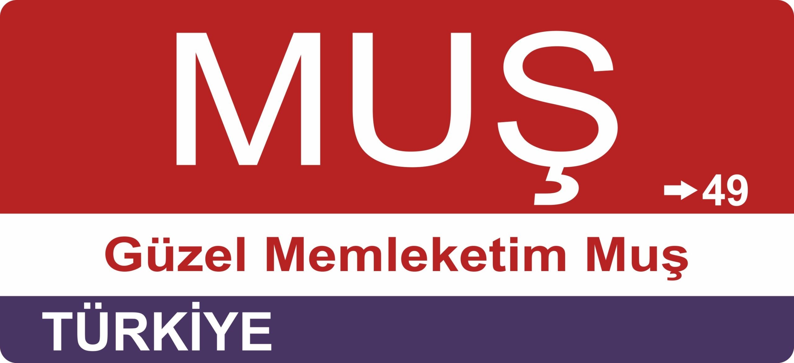 Muş Sokak Tabelası Ahşap Poster 11x24cm