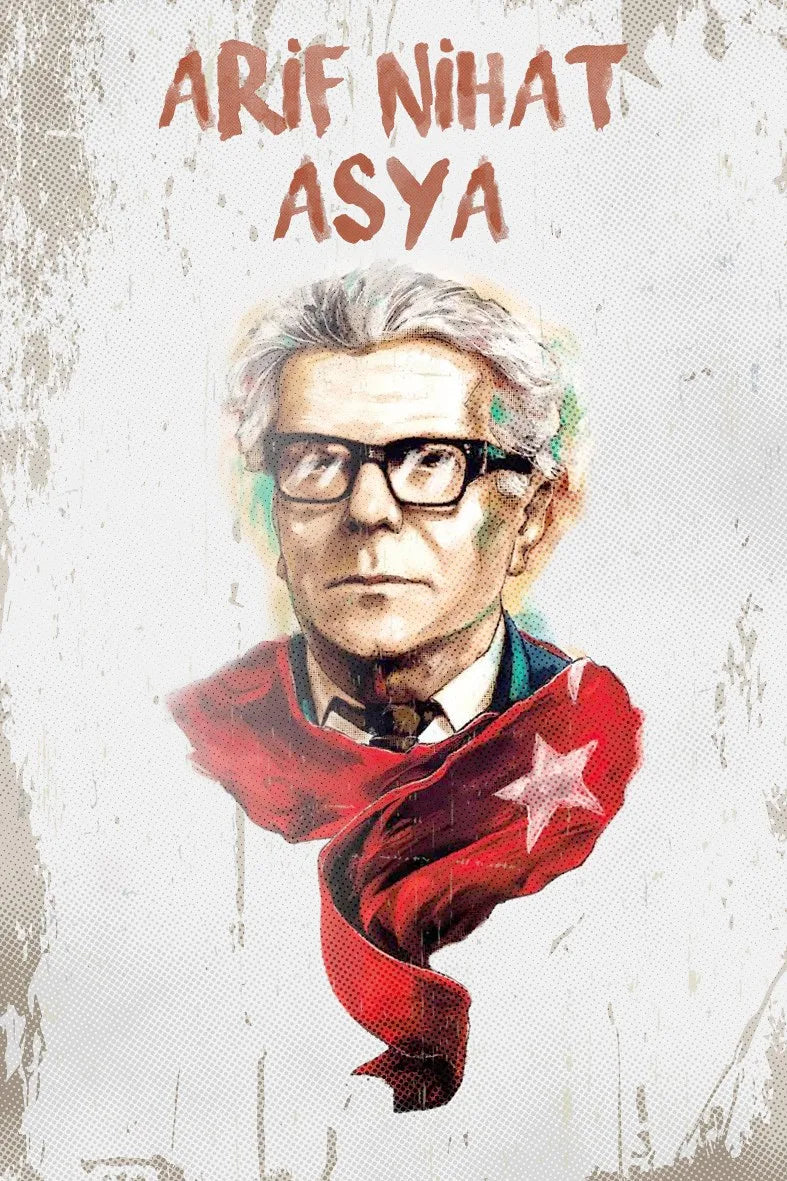 Arif Nihat Asya Retro Ahşap Poster No:552