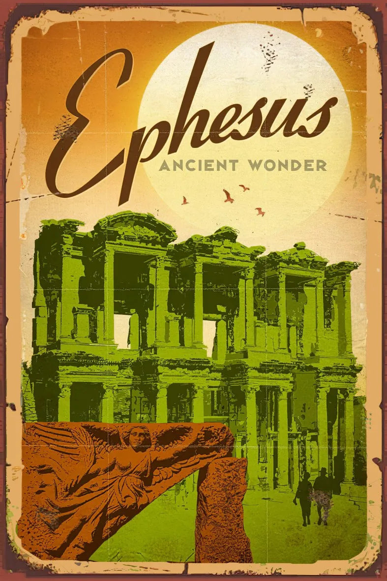 Ephesus Retro Ahşap Poster No:699