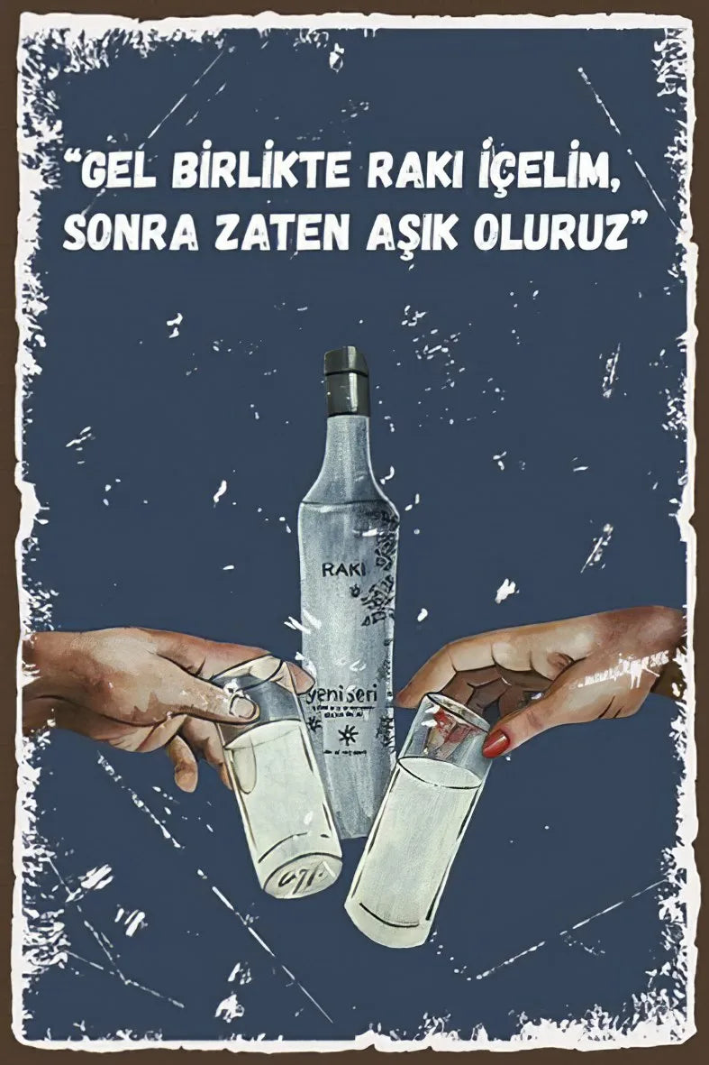 Alkol Temalı Retro Poster No:165