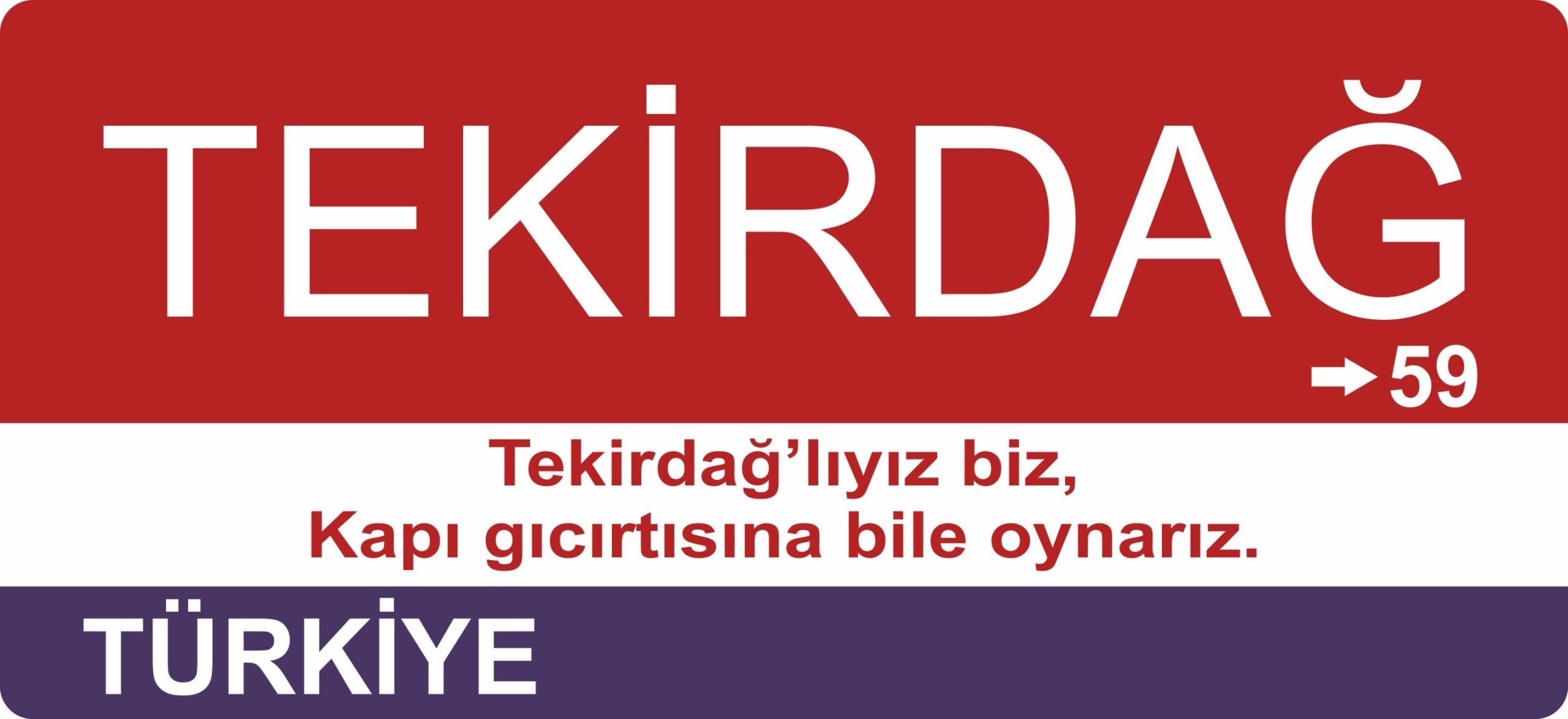 Tekirdağ Sokak Tabelası Ahşap Poster 11x24cm