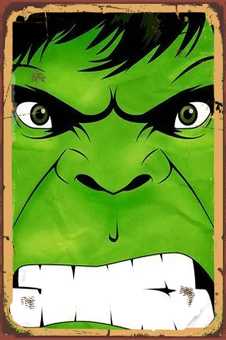Hulk Retro Ahşap Poster No:830