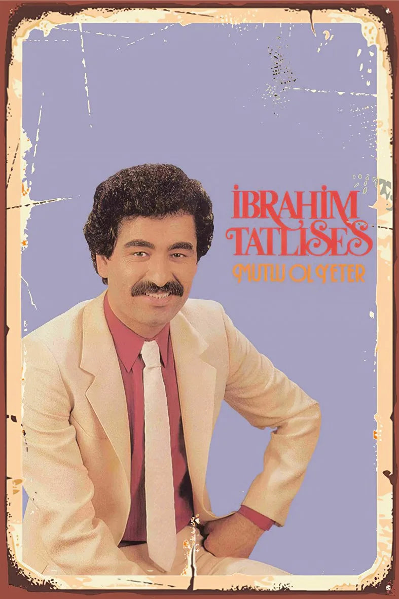 İbrahim Tatlıses Retro Ahşap Poster No:434