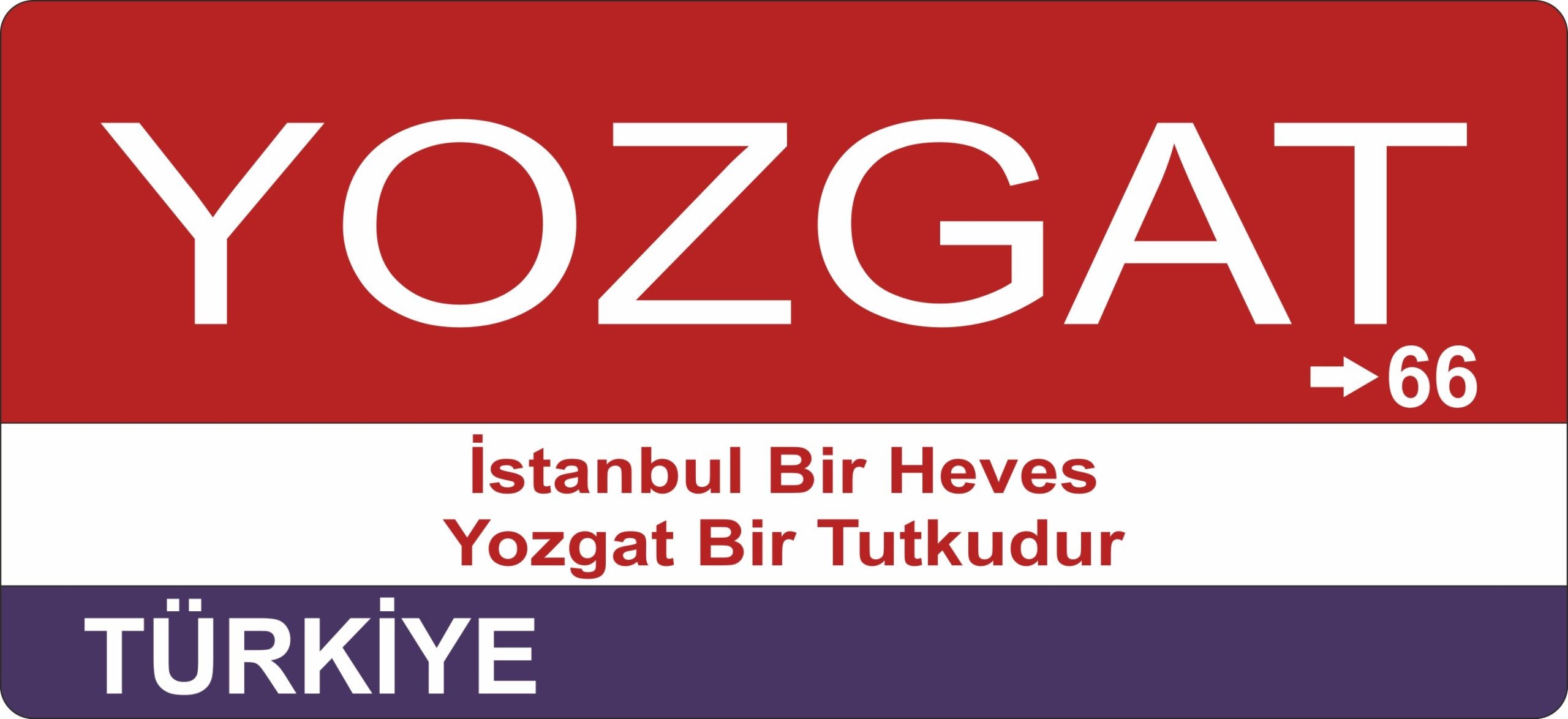 Yozgat Sokak Tabelası Ahşap Poster 11x24cm