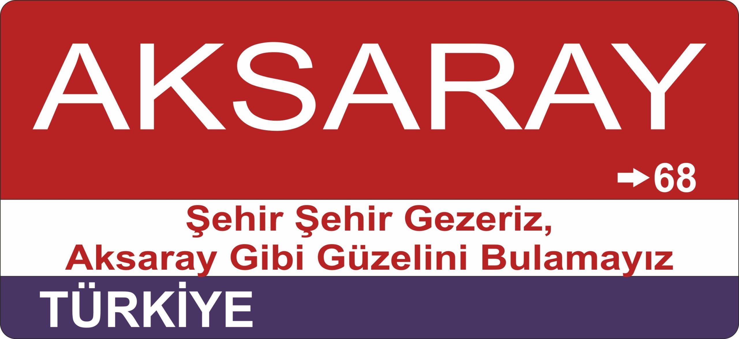 Aksaray Sokak Tabelası Ahşap Poster 11x24cm