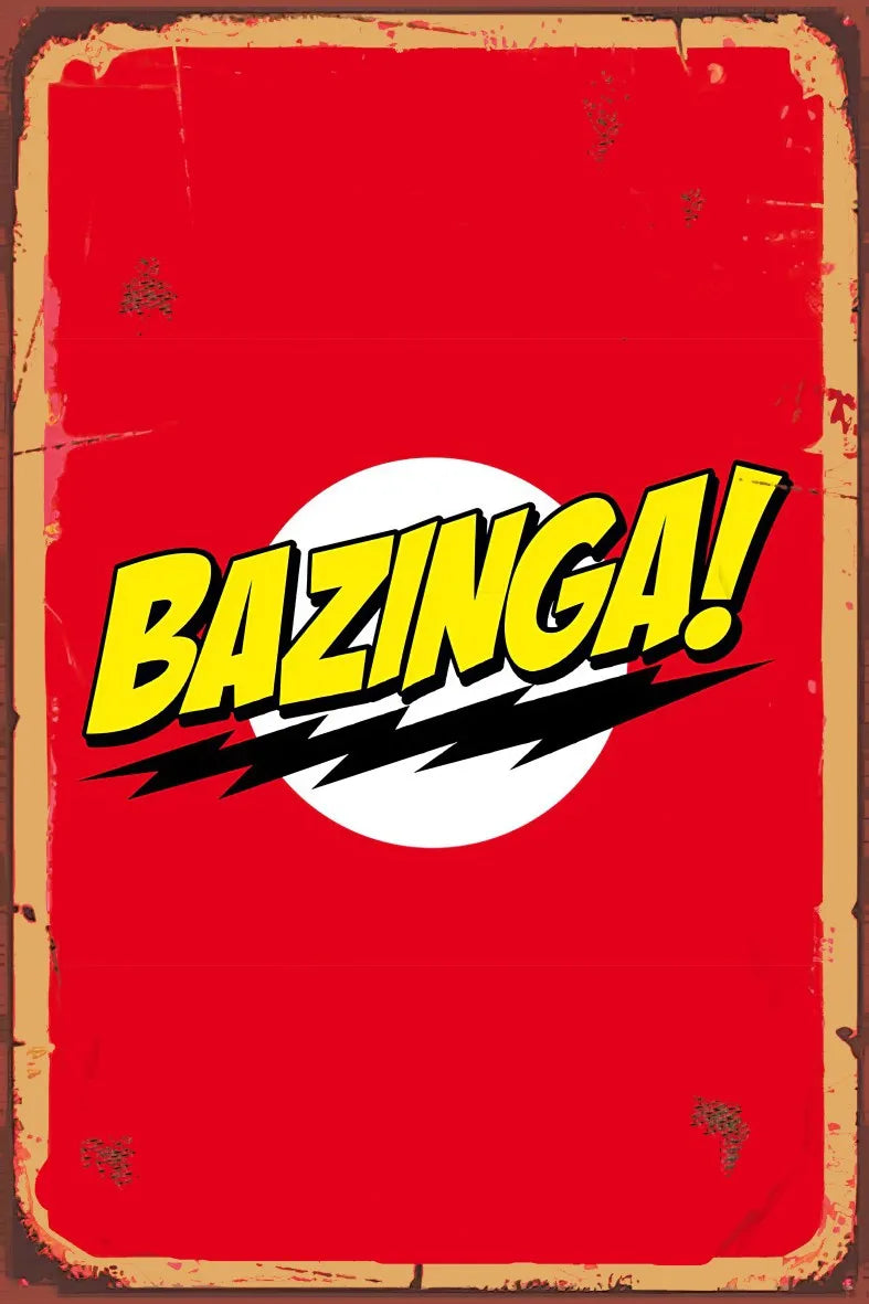 Bazinga Retro Ahşap Poster No:860