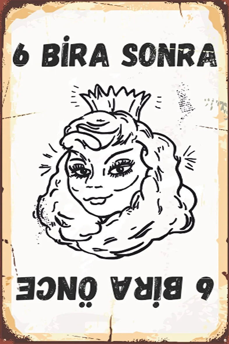 Alkol Temalı Retro Ahşap Poster No:627