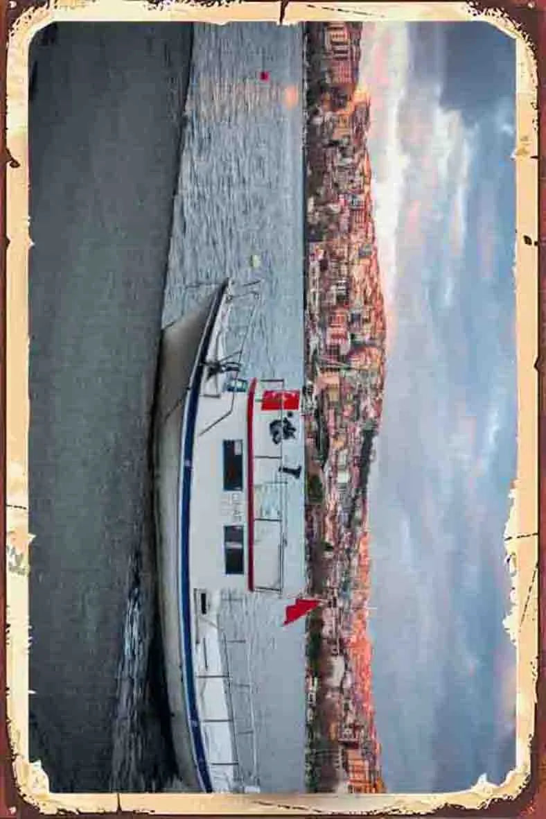 İstanbul Temalı Retro Ahşap Poster No:1092