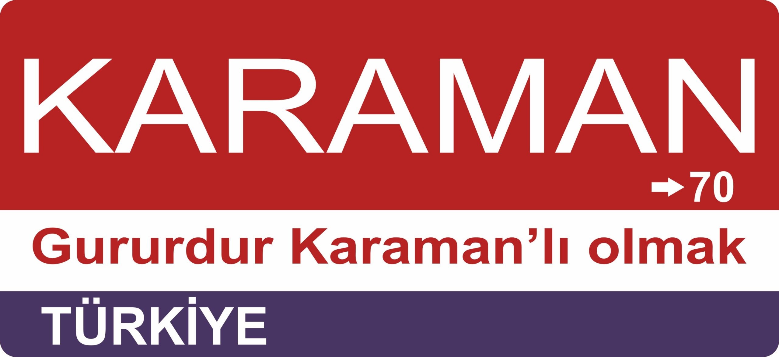 Karaman Sokak Tabelası Ahşap Poster 11x24cm