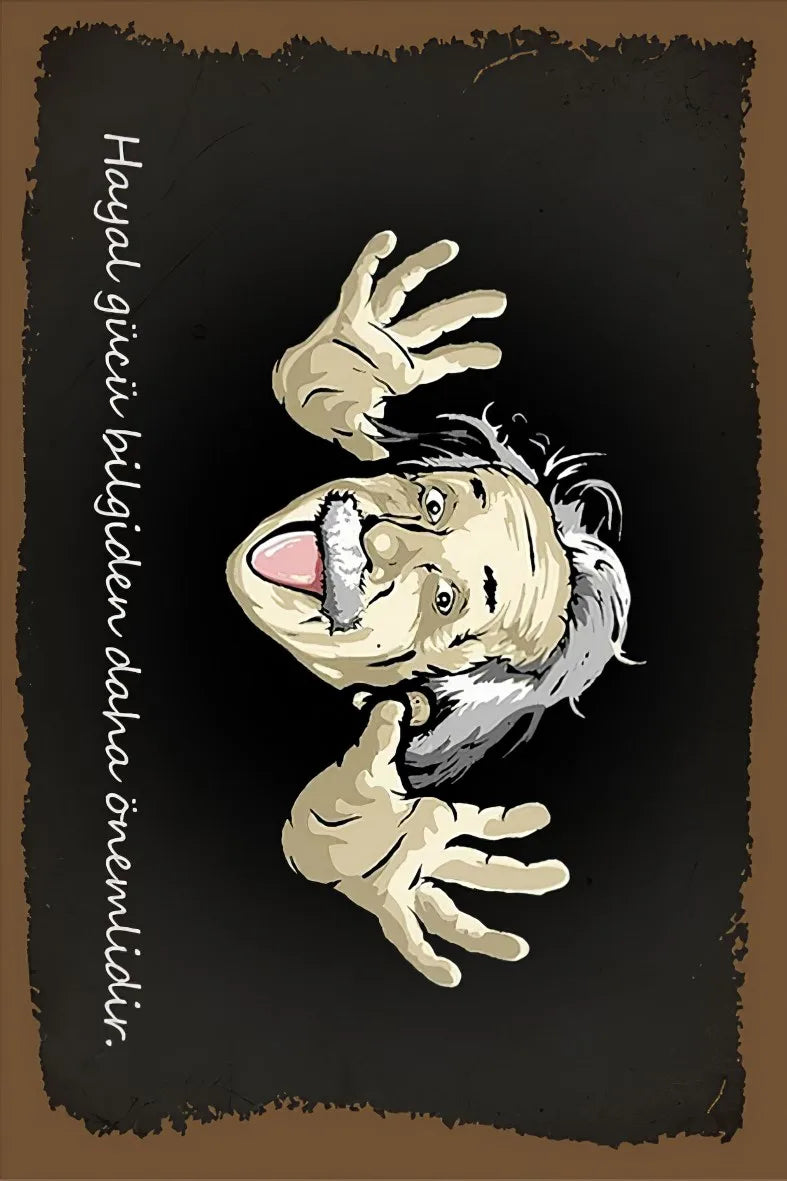 Einstein Ahşap Poster No:343