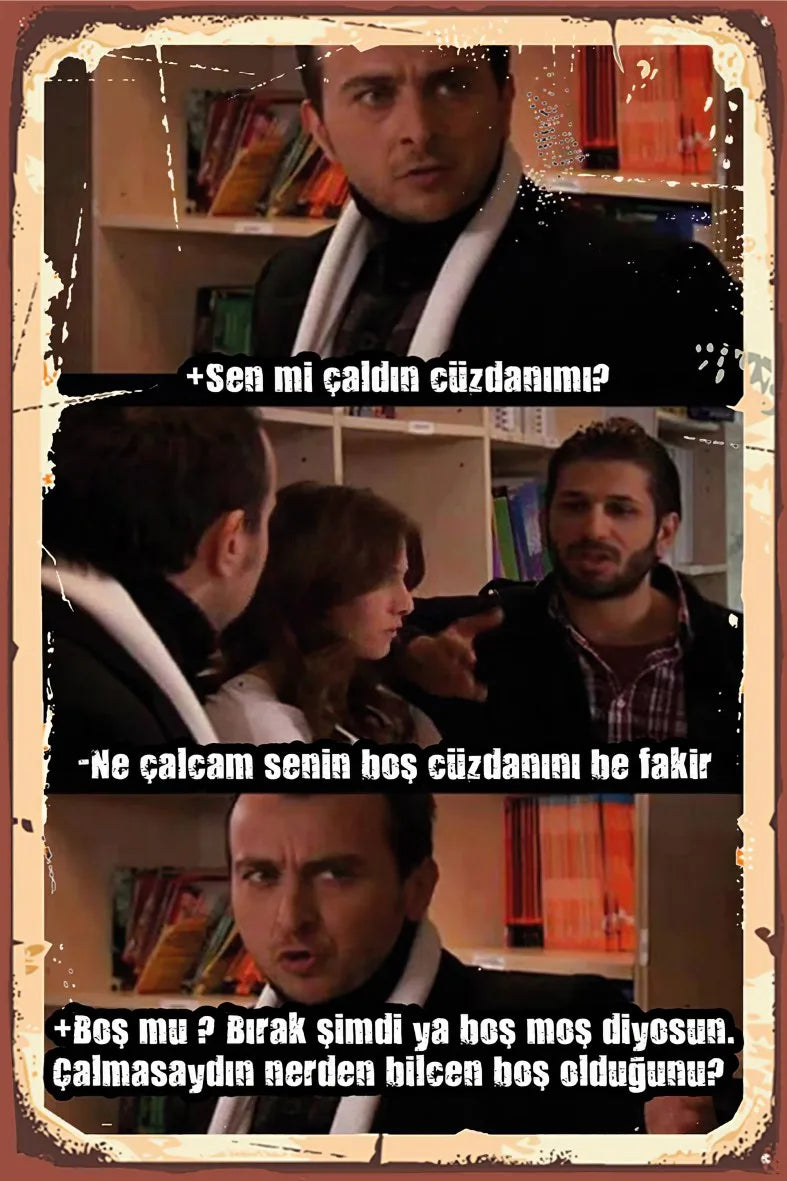 Leyla ile Mecnun Retro Ahşap Poster No:489