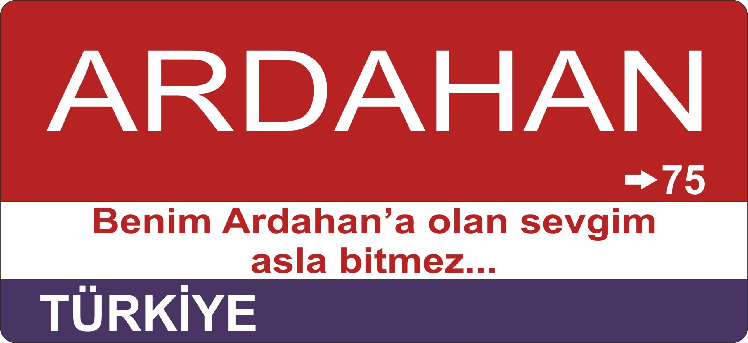 Ardahan Sokak Tabelası Ahşap Poster 11x24cm