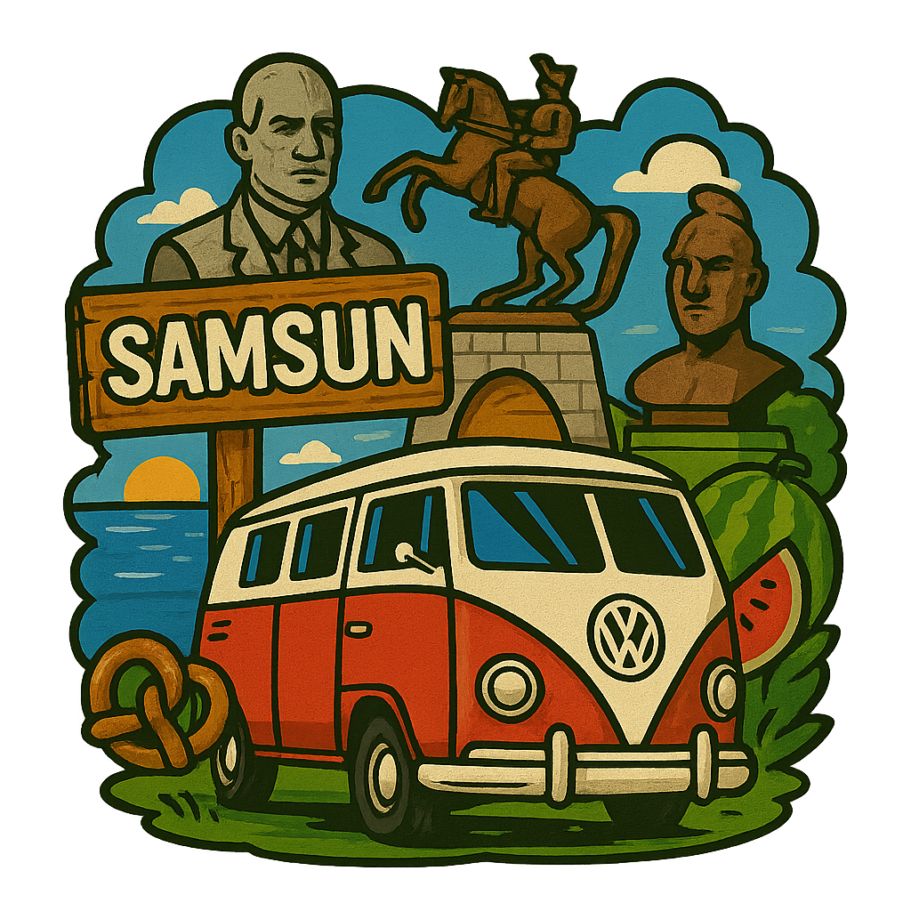 Samsun Ahşap Magnet – Toptan UV Baskılı Retro Hediyelik Magnet
