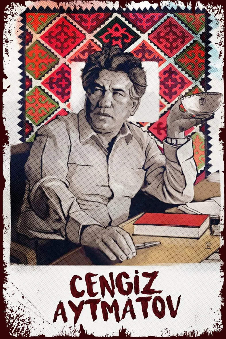 Cengiz Aytmatov Retro Ahşap Poster No:575