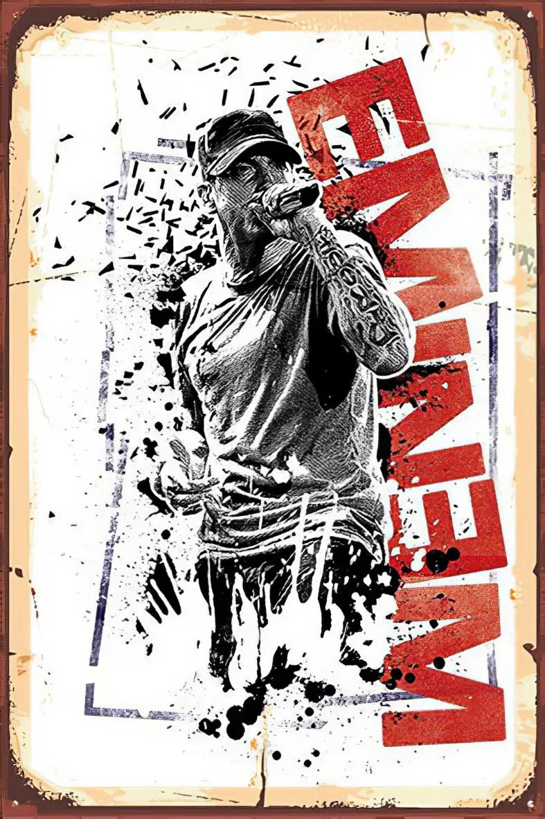 Eminem Retro Ahşap Poster No:261
