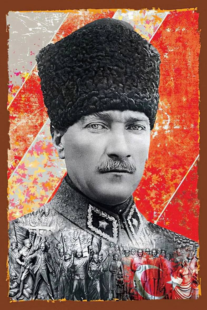 Atatürk Retro Ahşap Poster No:309