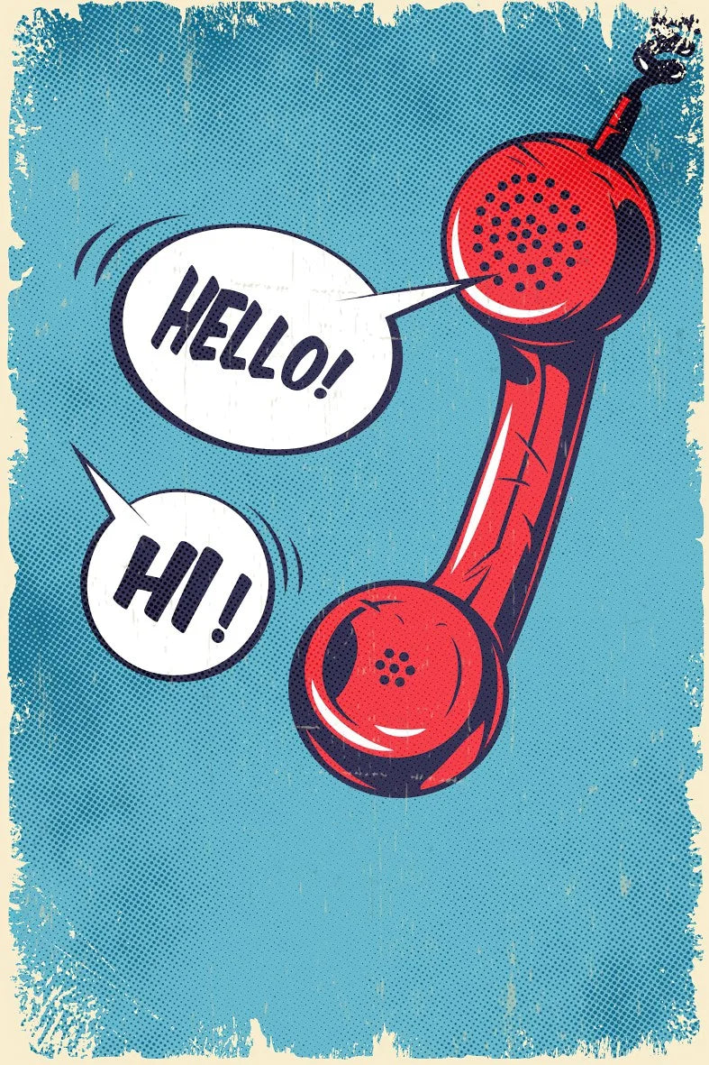 Hello Retro Ahşap Poster No:537